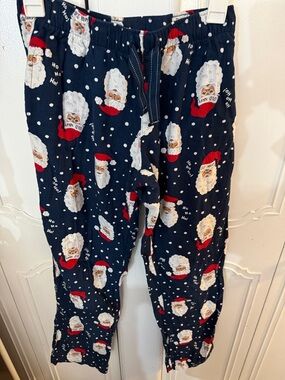 Old Navy Navy Santa Print women Pajama Bottoms